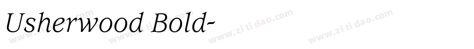 Usherwood Bold字体转换